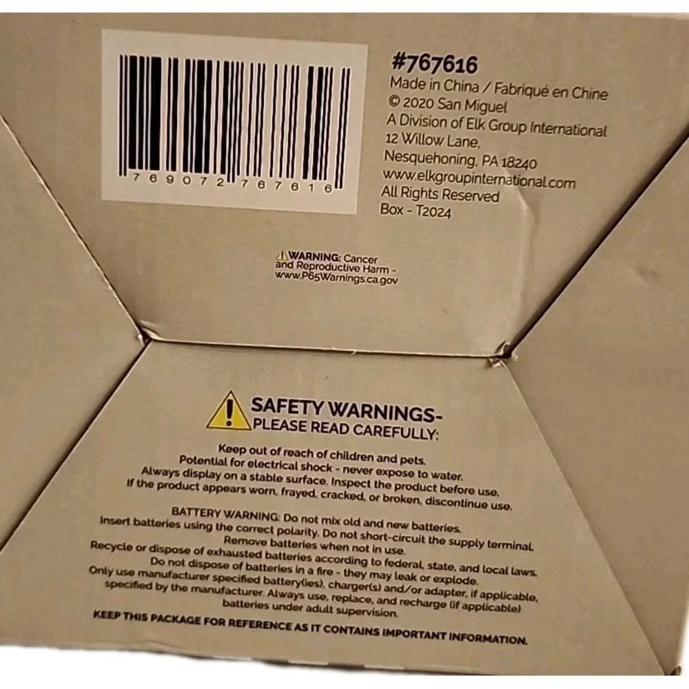 New‎ Greyson Home Westmor Tabletop LED Fireplace #767616 Black On/Off Timer NIB